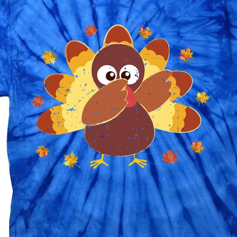 Dabbing Turkey Funny Fall Autumn Thanksgiving Great Gift Tie-Dye T-Shirt