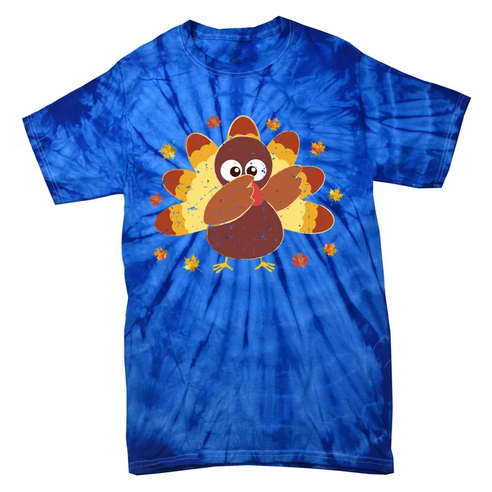 Dabbing Turkey Funny Fall Autumn Thanksgiving Great Gift Tie-Dye T-Shirt