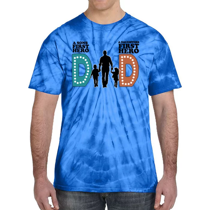 Dad The First Hero FatherS Day Gift Tie-Dye T-Shirt