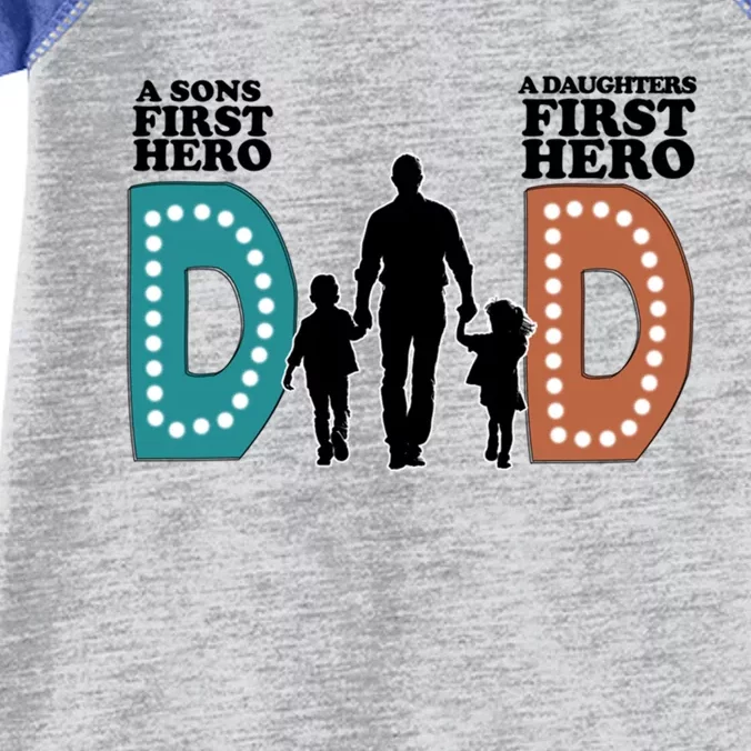 Dad The First Hero FatherS Day Gift Infant Baby Jersey Bodysuit