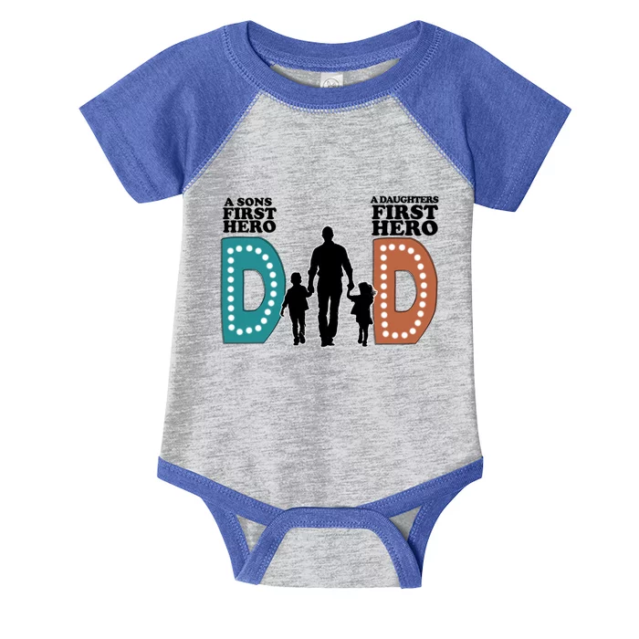 Dad The First Hero FatherS Day Gift Infant Baby Jersey Bodysuit