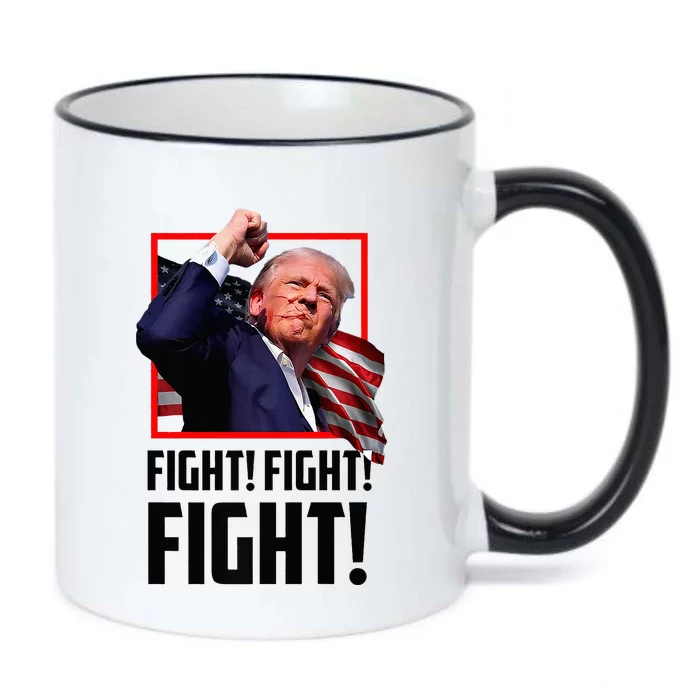 Donald Trump Fight Fighting Fighters Supporters Americans Black Color Changing Mug