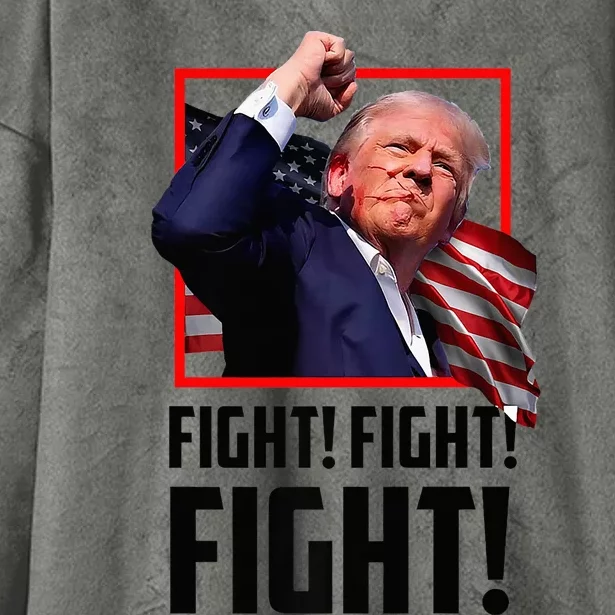 Donald Trump Fight Fighting Fighters Supporters Americans Hooded Wearable Blanket