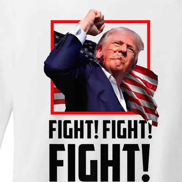 Donald Trump Fight Fighting Fighters Supporters Americans Womens CVC Long Sleeve Shirt