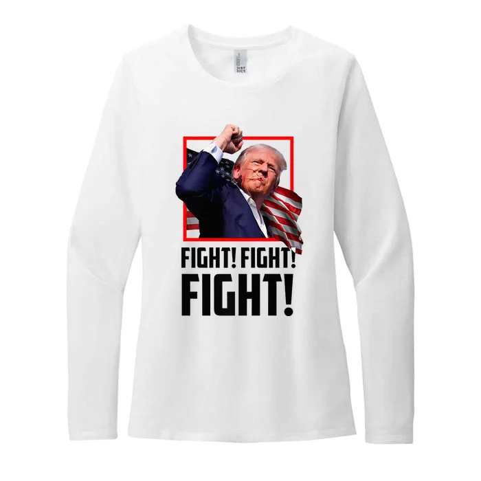 Donald Trump Fight Fighting Fighters Supporters Americans Womens CVC Long Sleeve Shirt