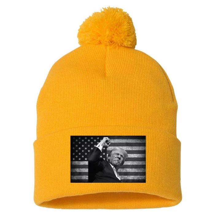 Donald Trump Fight For Freedom Pom Pom 12in Knit Beanie