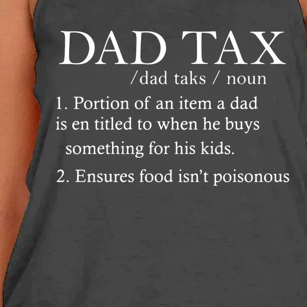 Dad Tax Father Day Women's Knotted Racerback Tank