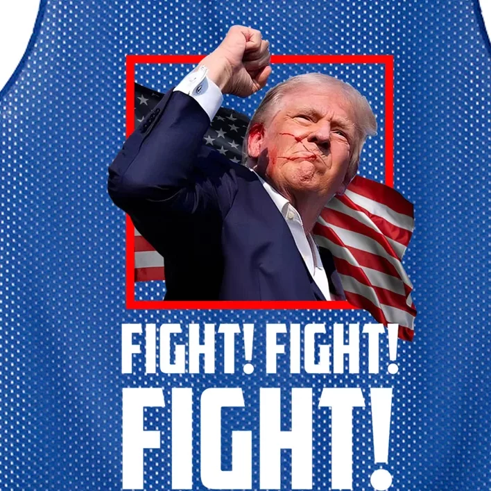 Donald Trump Fight Fighting Fighters Supporters Americans Gift Mesh Reversible Basketball Jersey Tank