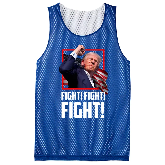 Donald Trump Fight Fighting Fighters Supporters Americans Gift Mesh Reversible Basketball Jersey Tank