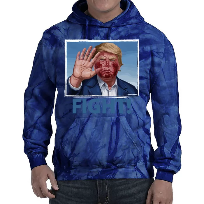 Donald Trump Fight! Rally Pro Trump Tie Dye Hoodie