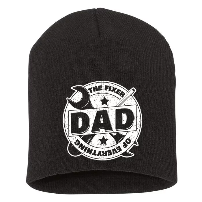 Dad The Fixer Of Everything Funny FatherS Day Tools Short Acrylic Beanie