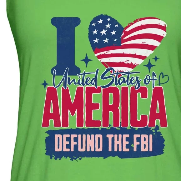 Defund The FBI MAGA Conservative Republican Fourth Of July Ladies Essential Flowy Tank