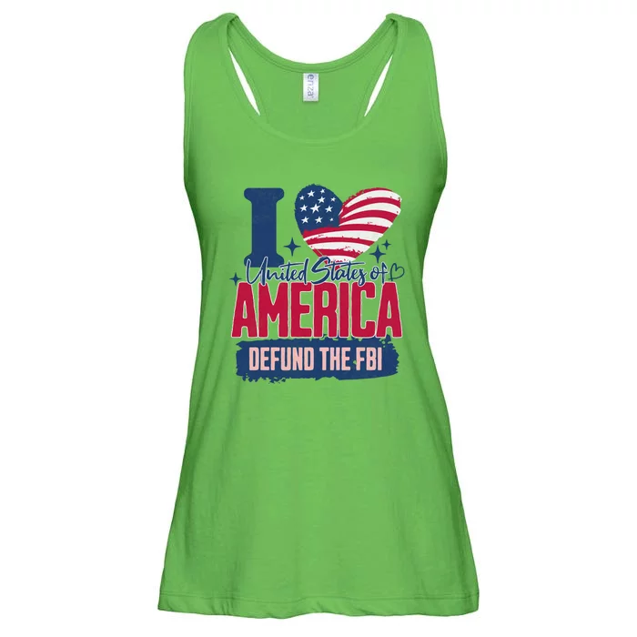 Defund The FBI MAGA Conservative Republican Fourth Of July Ladies Essential Flowy Tank