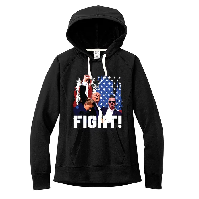 Donald Trump Fist Pump Women's Fleece Hoodie