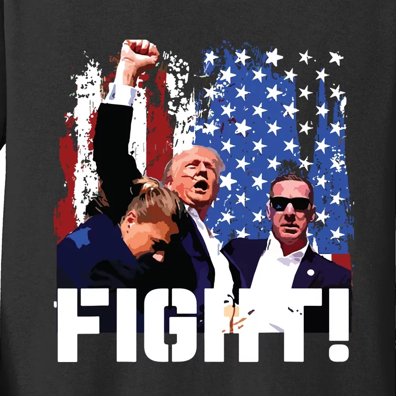 Donald Trump Fist Pump Kids Long Sleeve Shirt