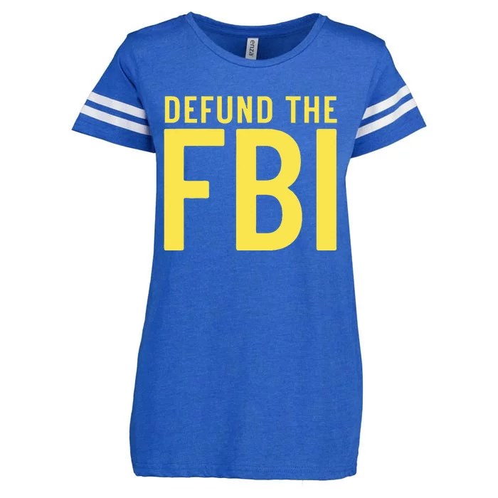 Defund the FBI AntiGovernment Political Enza Ladies Jersey Football T-Shirt