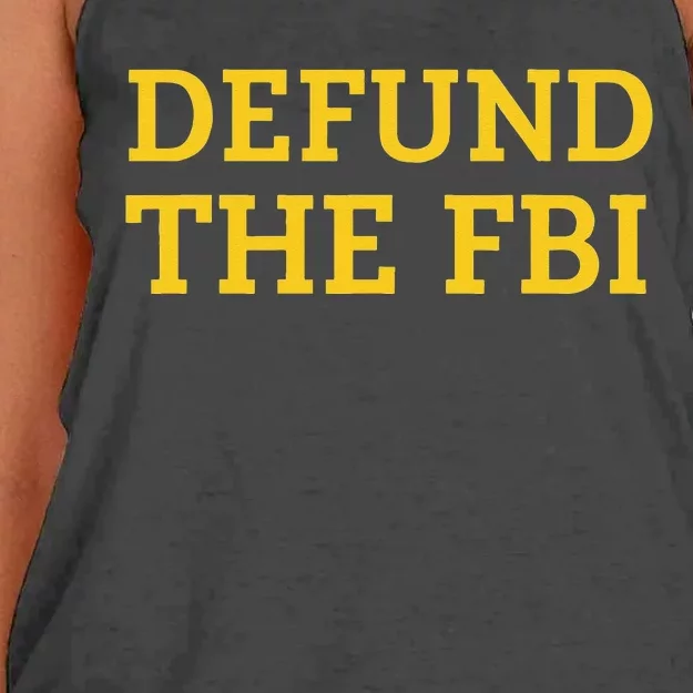 Defund the FBI Women's Knotted Racerback Tank