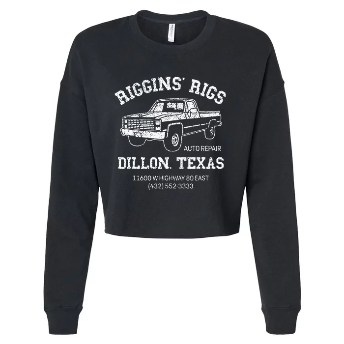 Dillon Texas Football Fan Auto Repair Riggins Rigs Cropped Pullover Crew