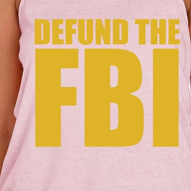 Defund The FBI Women's Knotted Racerback Tank