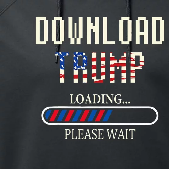 Download Trump Funny Loading Bar Trump Election 2024 Performance Fleece Hoodie