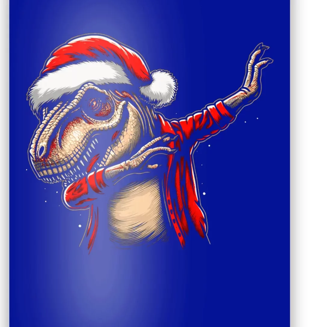 Dabbing Trex Funny Christmas Dab Dance Funny Christmas Gift Poster