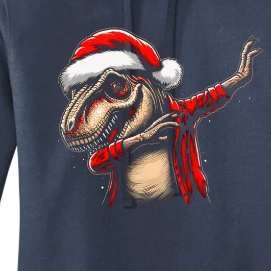 Dabbing Trex Funny Christmas Dab Dance Funny Christmas Gift Women's Pullover Hoodie