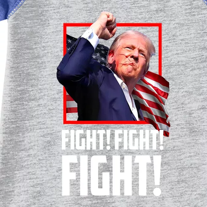 Donald Trump Fight Fighting Fighters Supporters Americans Gift Infant Baby Jersey Bodysuit