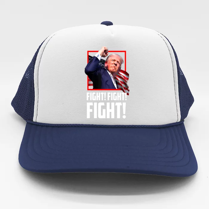 Donald Trump Fight Fighting Fighters Supporters Americans Gift Trucker Hat