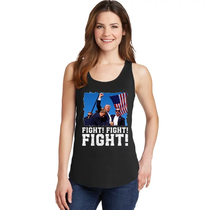 Donald Trump Fight Fighting Fighters Supporters Ladies Essential Tank