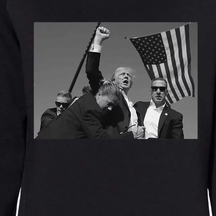 Donald Trump Fist Pump He Fight We Fight Womens California Wash Sweatshirt