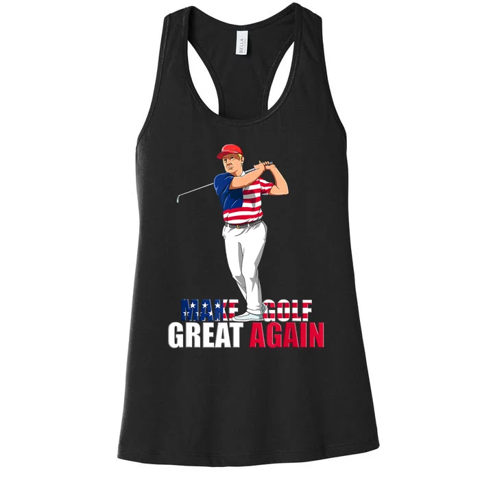 Donald Trump Funny Golf Gift Women's Racerback Tank