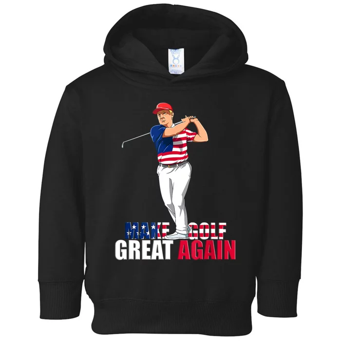 Donald Trump Funny Golf Gift Toddler Hoodie