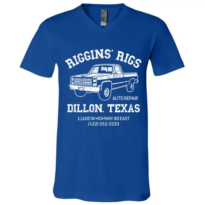 Dillon Texas Football Fan Auto Repair Riggins Rigs Gift V-Neck T-Shirt