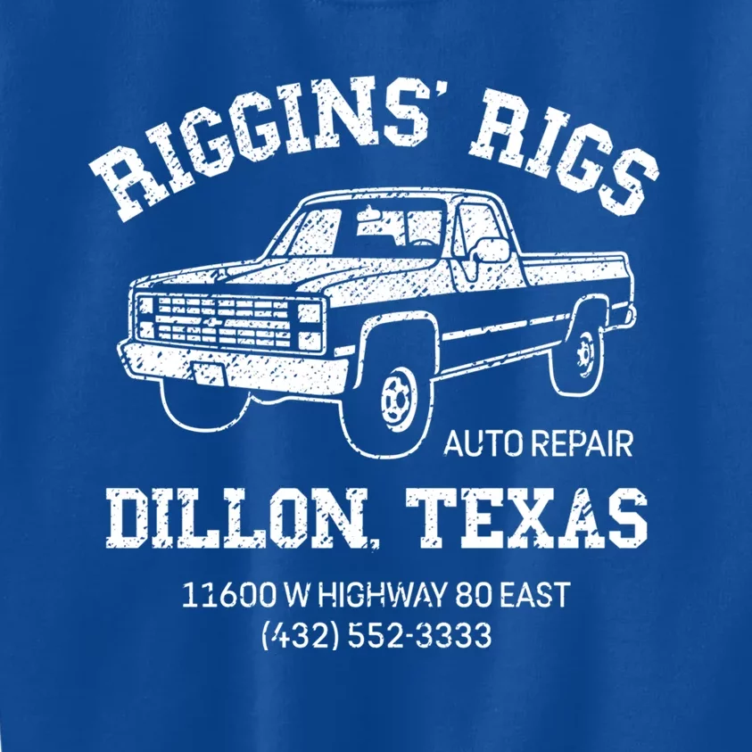 Dillon Texas Football Fan Auto Repair Riggins Rigs Gift Kids Sweatshirt