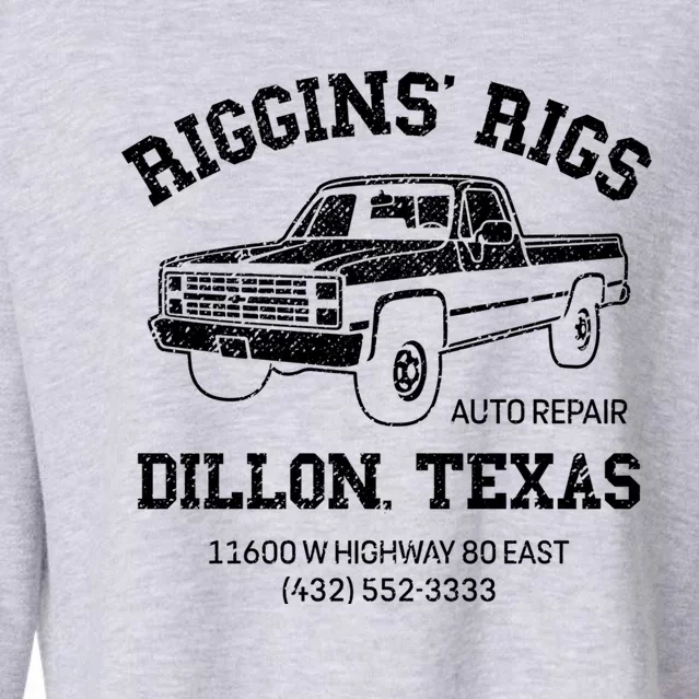 Dillon Texas Football Fan Auto Repair Riggins Rigs Gift Cropped Pullover Crew