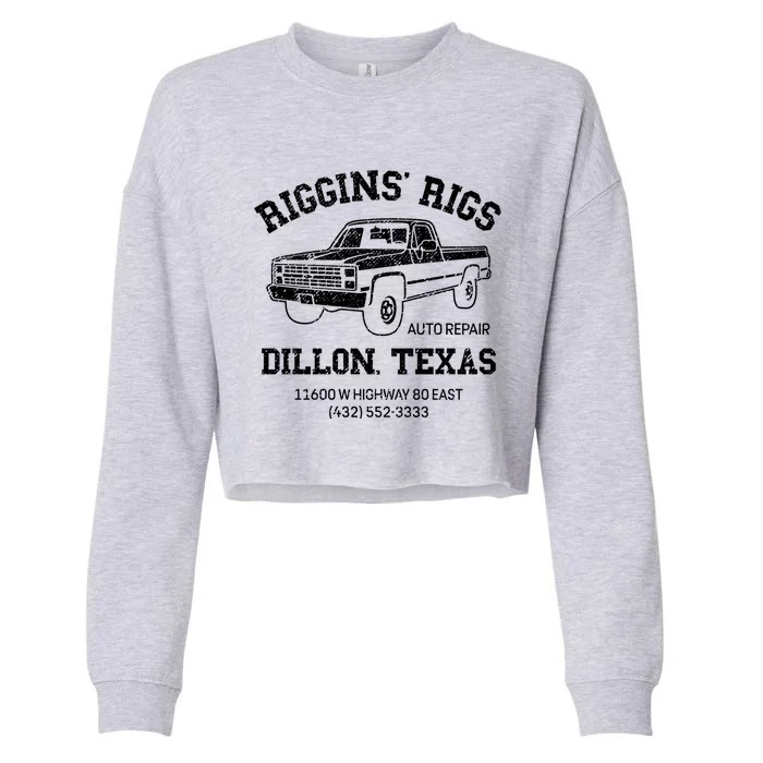 Dillon Texas Football Fan Auto Repair Riggins Rigs Gift Cropped Pullover Crew