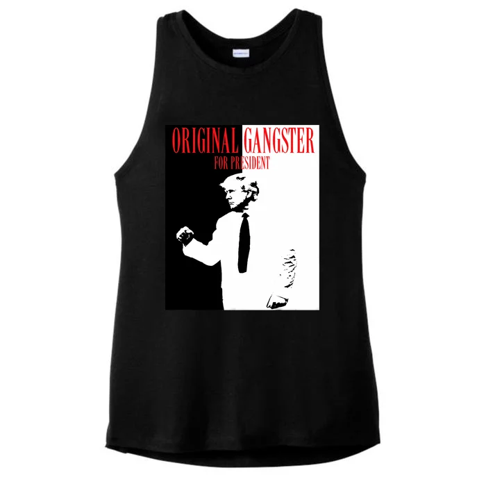 Donald Trump For President 2024 Original Gangster Ladies Tri-Blend Wicking Tank