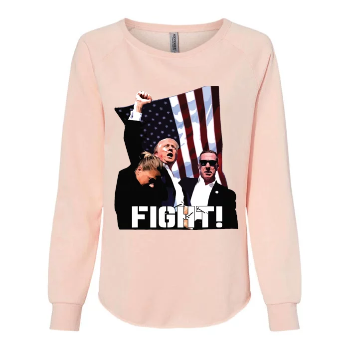 Donald Trump Fight Fighting Fighters Supporters Americans Womens California Wash Sweatshirt