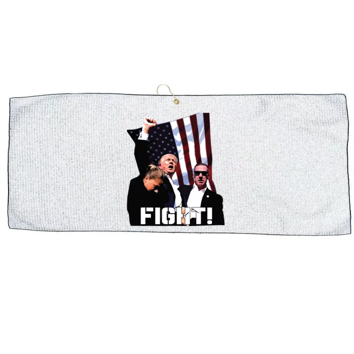 Donald Trump Fight Fighting Fighters Supporters Americans Large Microfiber Waffle Golf Towel