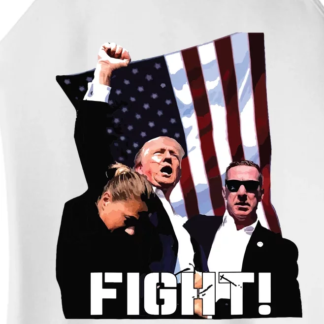 Donald Trump Fight Fighting Fighters Supporters Americans Women’s Perfect Tri Rocker Tank