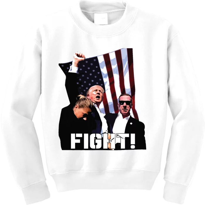 Donald Trump Fight Fighting Fighters Supporters Americans Kids Sweatshirt