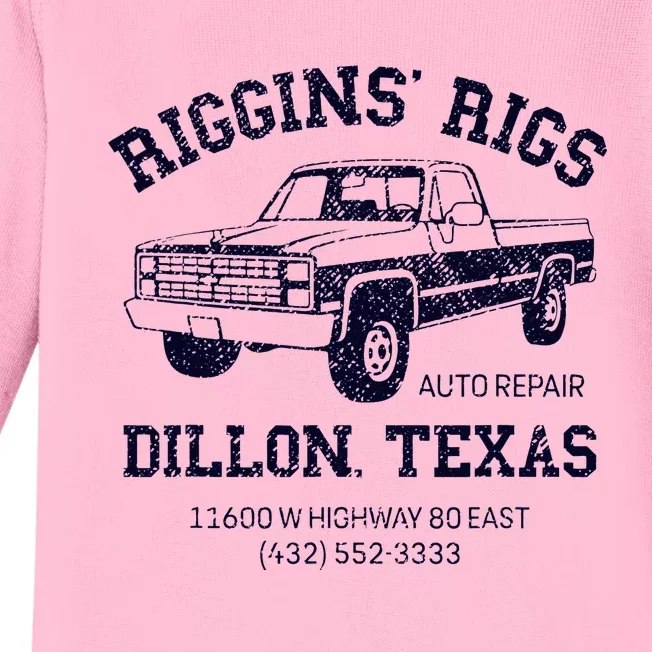 Dillon Texas Friday Night Football Player Fan Riggins Rigs Baby Long Sleeve Bodysuit