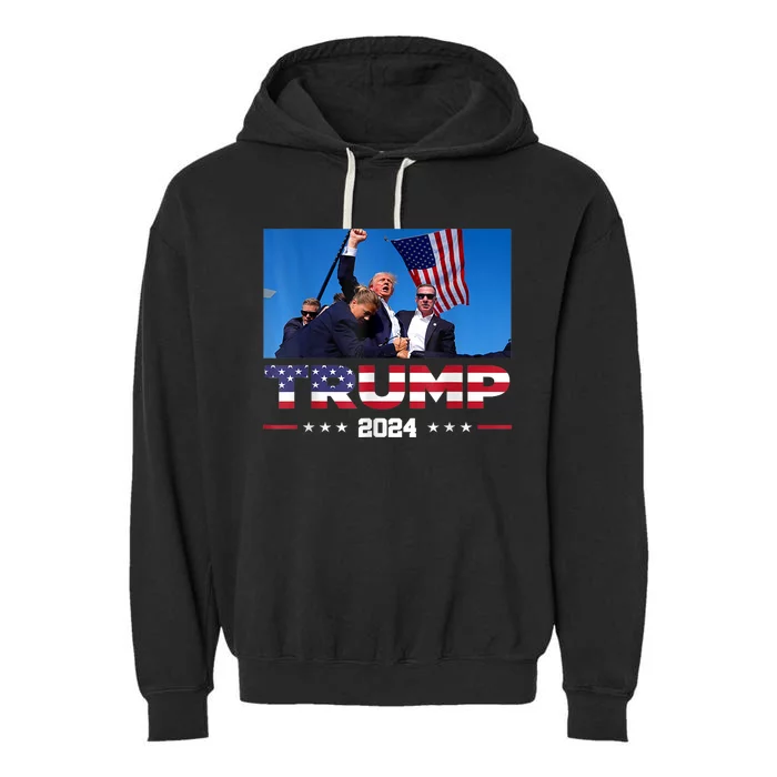 Donald Trump Fist Pump Garment-Dyed Fleece Hoodie