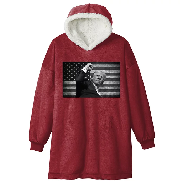 Donald Trump Fight For Freedom Hooded Wearable Blanket