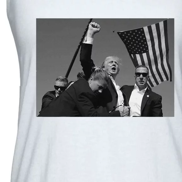 Donald Trump Fist Pump Ladies Essential Flowy Tank