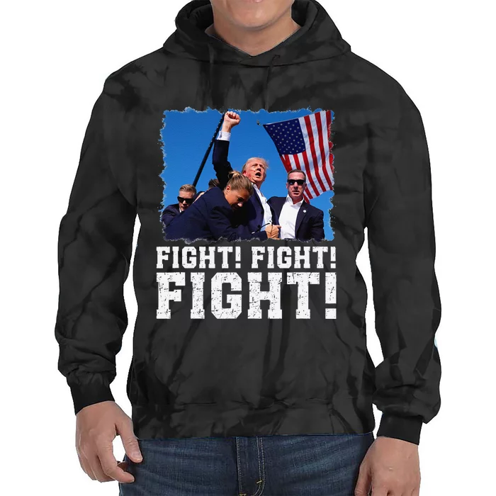 Donald Trump Fight Fighting Fighters Supporters Americans Tie Dye Hoodie