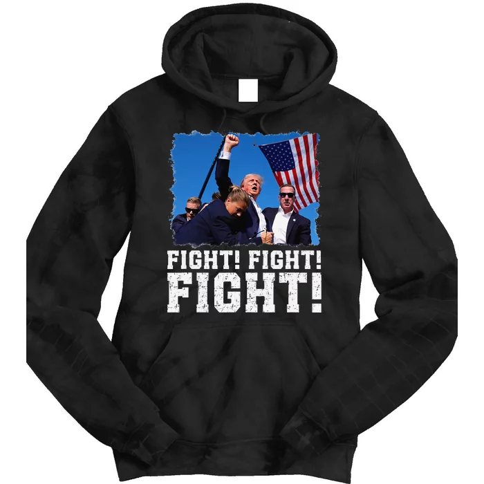 Donald Trump Fight Fighting Fighters Supporters Americans Tie Dye Hoodie