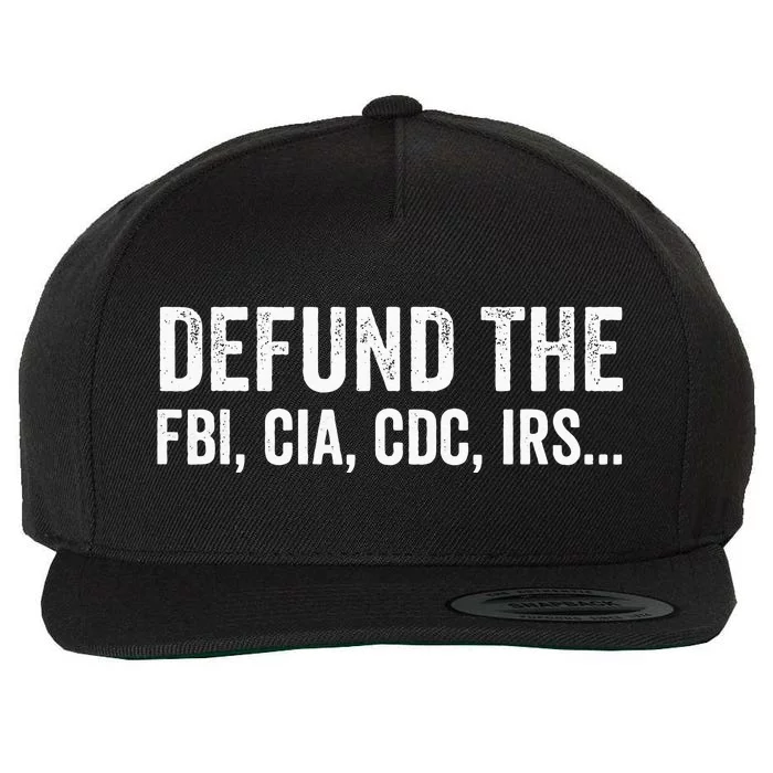 Defund The FBI For Men Women Wool Snapback Cap