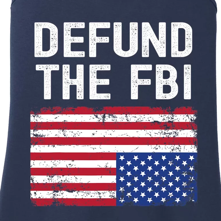 Defund The FBI American Flag Ladies Essential Tank