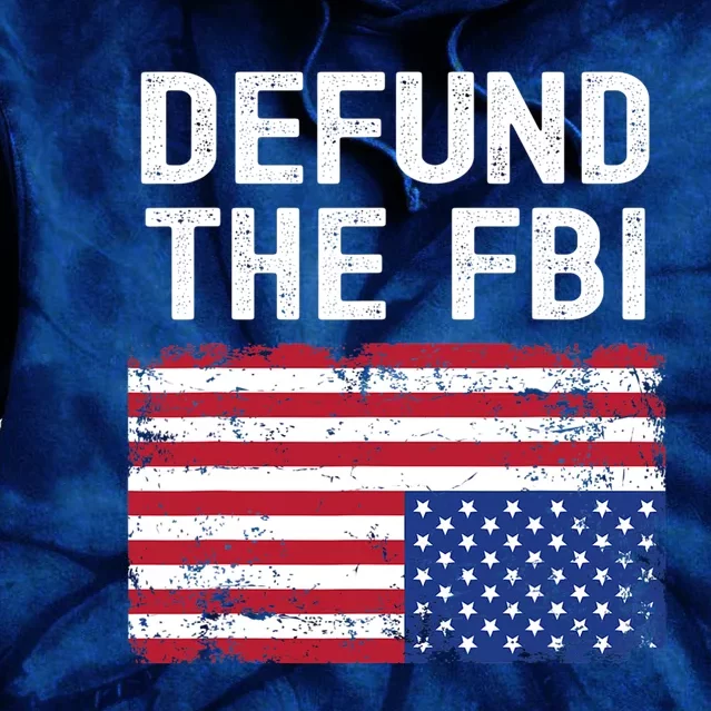 Defund The FBI American Flag Tie Dye Hoodie